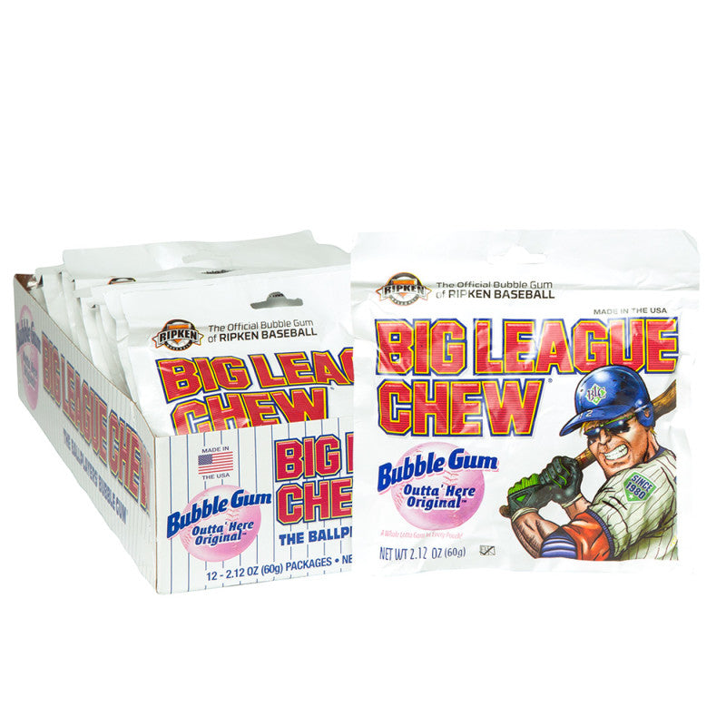 Wholesale Big League Chew Original Bubblegum 2.12 Oz Pouch Bulk