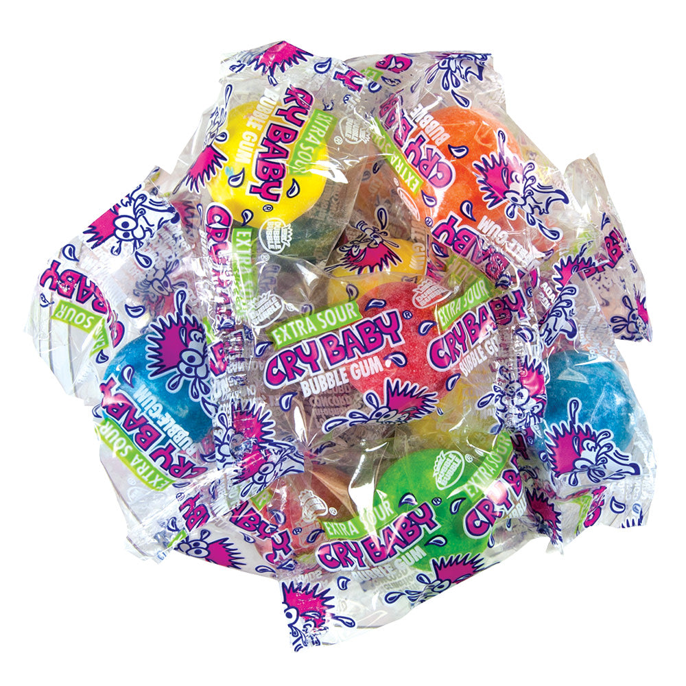 Wholesale Cry Baby Tearjerker Wrapped Gumballs 850 Ct- Bulk