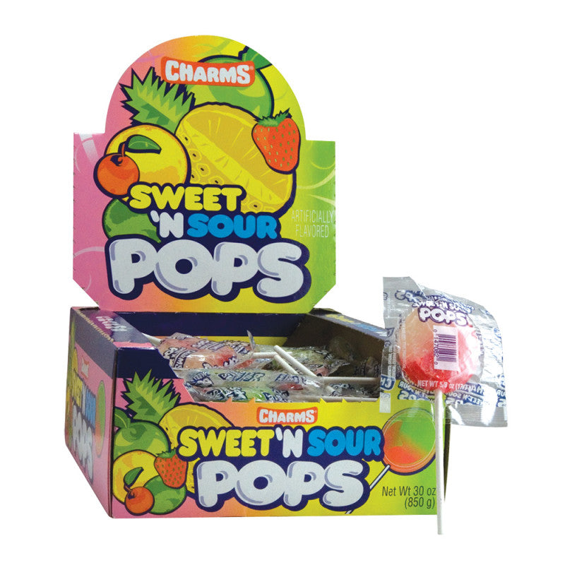 Wholesale Charms Sweet 'N Sour Pops 0.63 Oz- Bulk