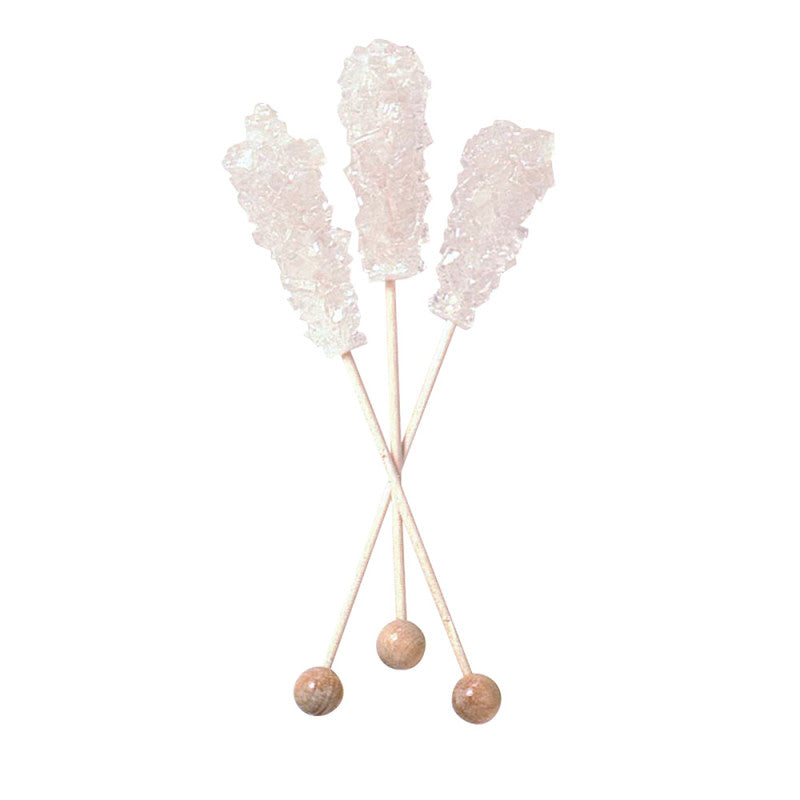 Wholesale Dryden And Palmer Unwrapped White Rock Candy Sticks- Bulk