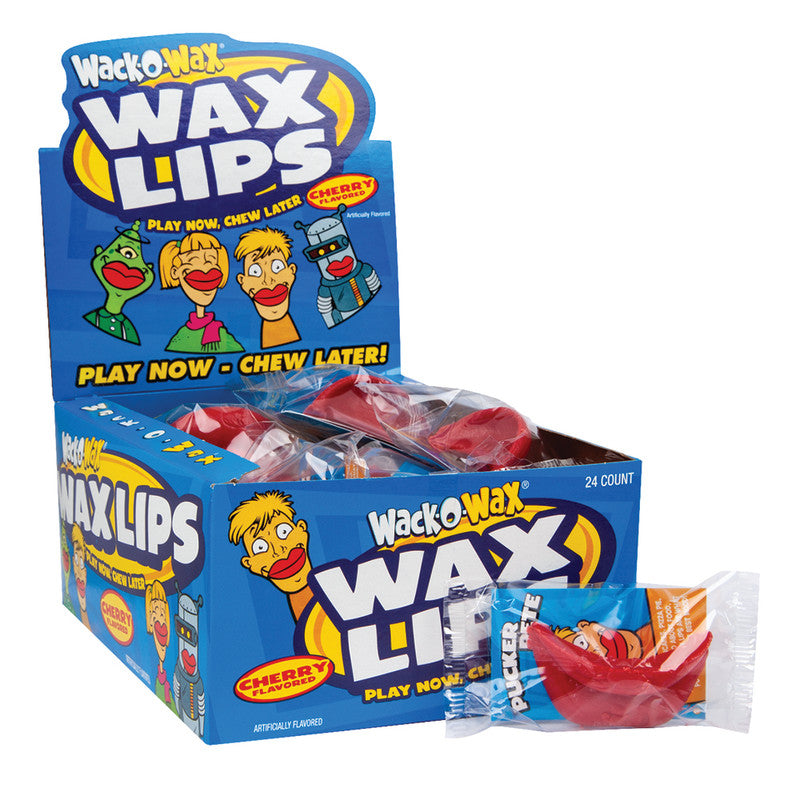 Wholesale Wack-O-Wax Wax Lips Cherry Flavored 0.04 Oz Bulk