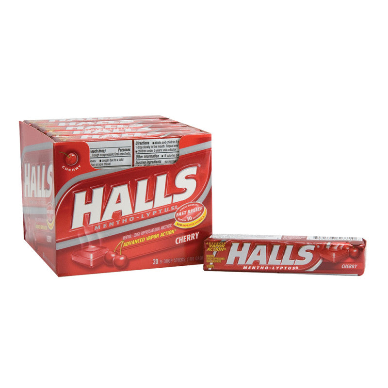 Wholesale Halls Cherry Cough Drops- Bulk