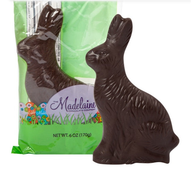 Wholesale Madelaine Dark Chocolate Sitting Rabbit 6 Oz Bulk