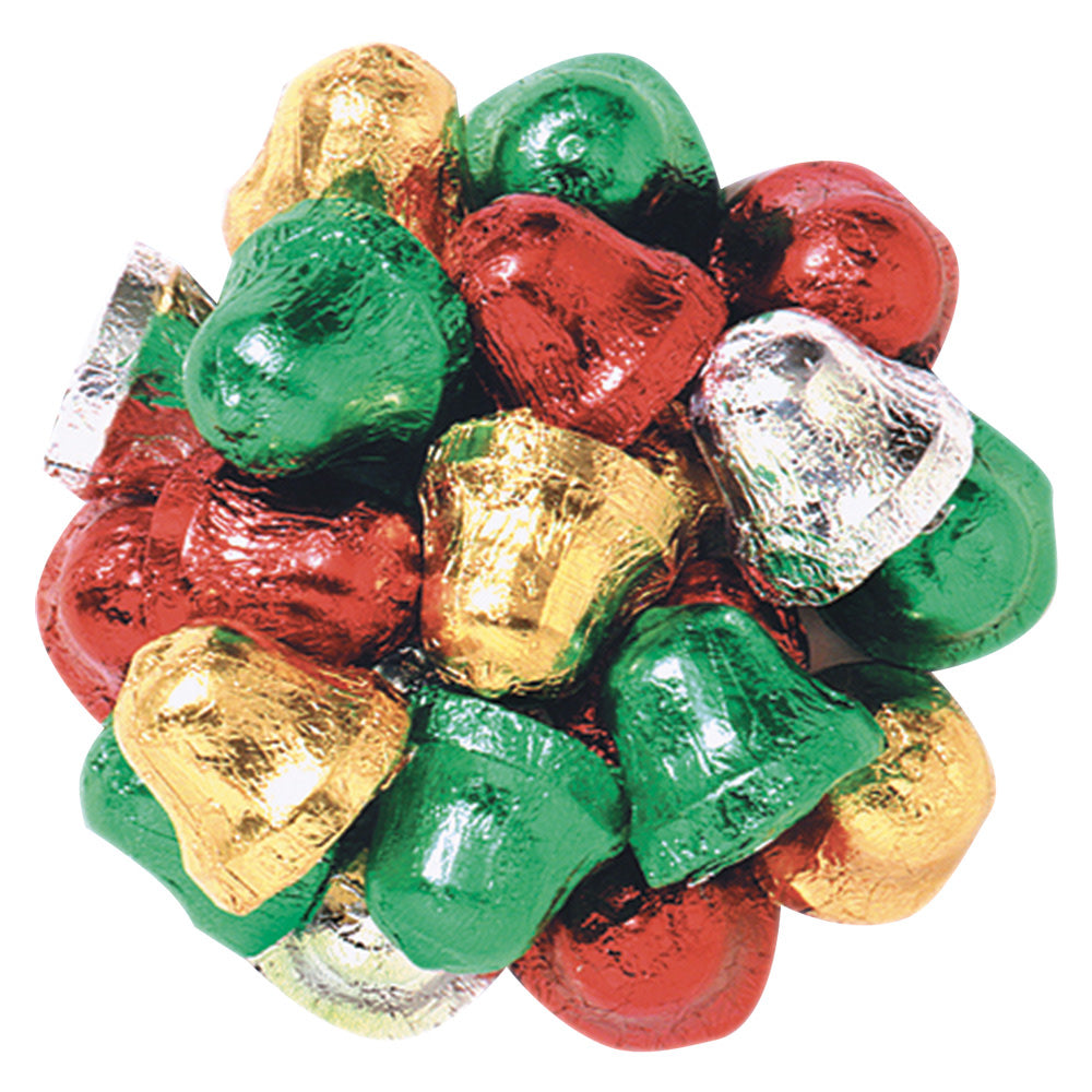 Wholesale Madelaine Milk Chocolate Foiled Christmas Bells- Bulk