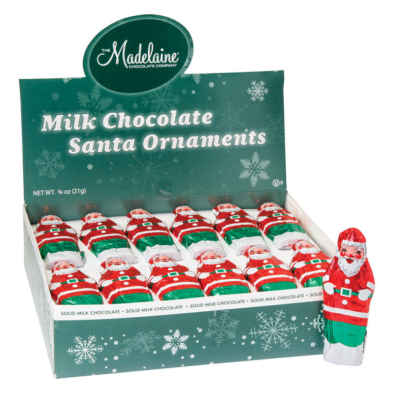 Wholesale Madelaine Milk Chocolate Santa 0.75 Oz Foiled Flat - 360ct Case Bulk