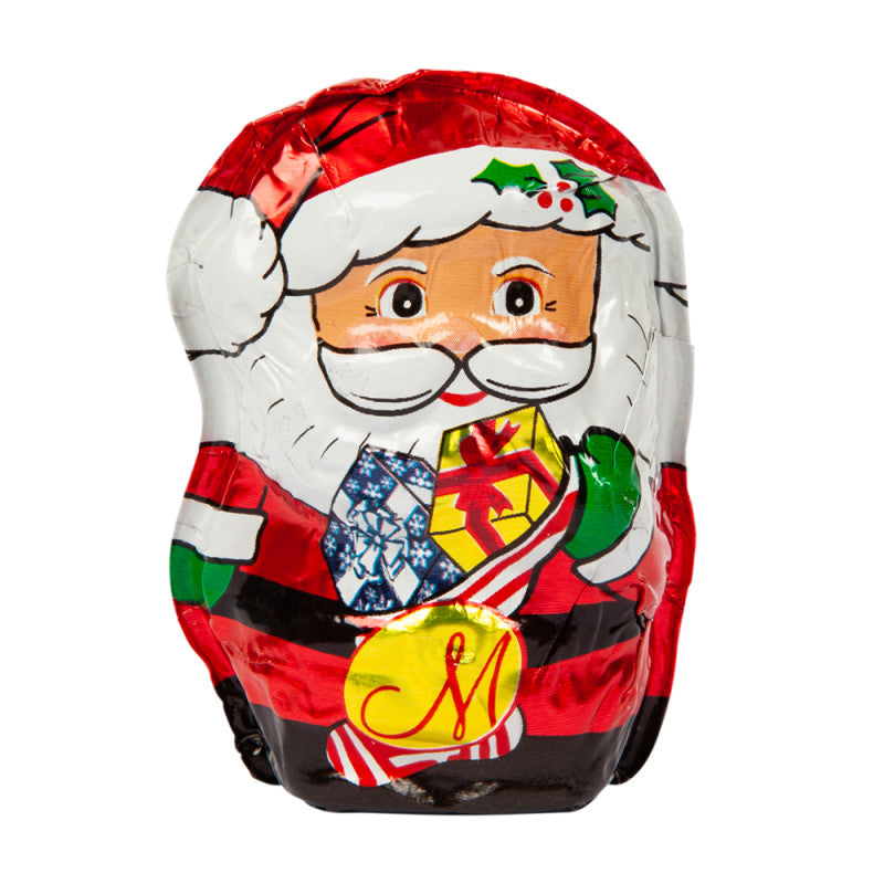 Wholesale Madelaine Milk Chocolate Foiled Semi Solid Santa 1 Oz- Bulk