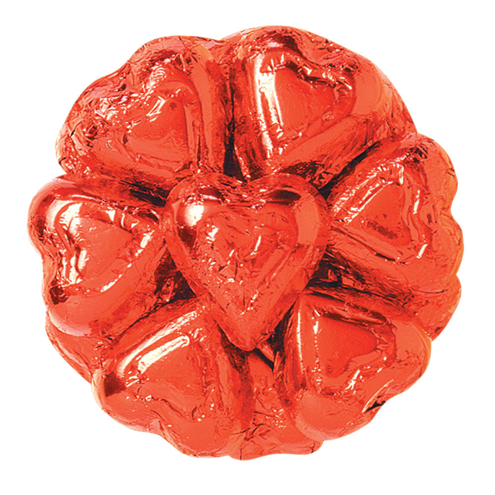 Wholesale Madelaine Milk Chocolate Foiled Red Hearts- Bulk
