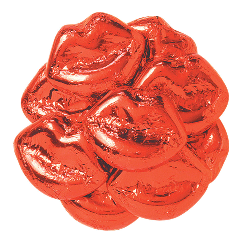 Wholesale Madelaine Milk Chocolate Foiled Red Lips- Bulk