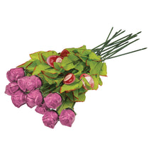 Wholesale Madelaine Single Milk Chocolate Foiled Pink Roses- Bulk