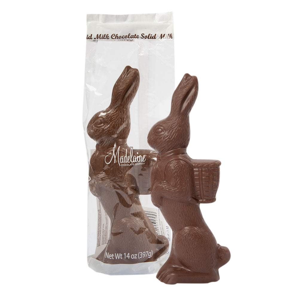 Wholesale Madelaine Solid Milk Chocolate Standing Rabbit 14 Oz- Bulk
