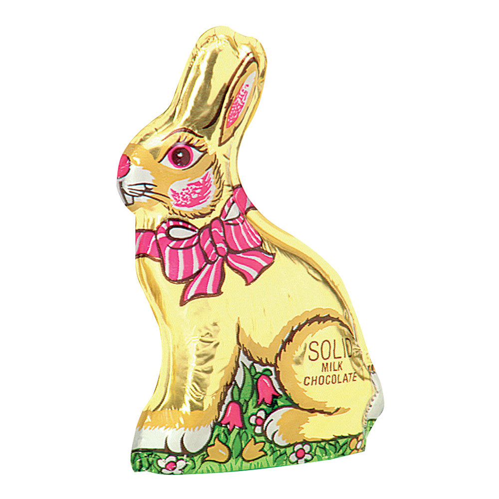 Wholesale Madelaine Solid Milk Chocolate Foiled Sitting Rabbit 2.5 Oz- Bulk