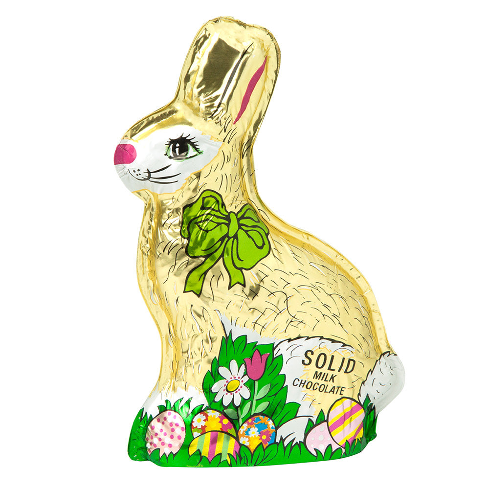 Wholesale Madelaine Solid Milk Chocolate Foiled Sitting Rabbit 6 Oz- Bulk