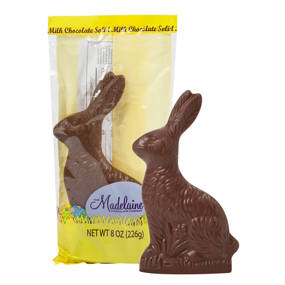 Wholesale Madelaine Solid Milk Chocolate Sitting Rabbit 8 Oz-24ct Case Bulk