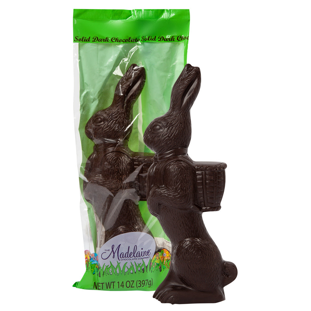Wholesale Madelaine Solid Dark Chocolate Standing Rabbit 14 Oz- Bulk