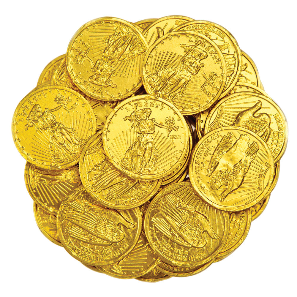 Madelaine Milk Chocolate Foiled Medium Gold Coins