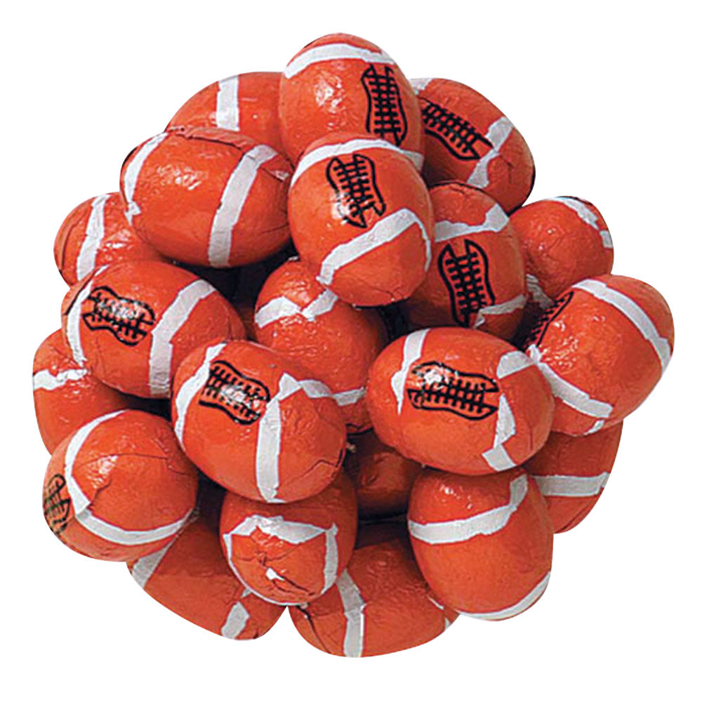 Wholesale Madelaine Milk Chocolate Foiled Footballs- Bulk