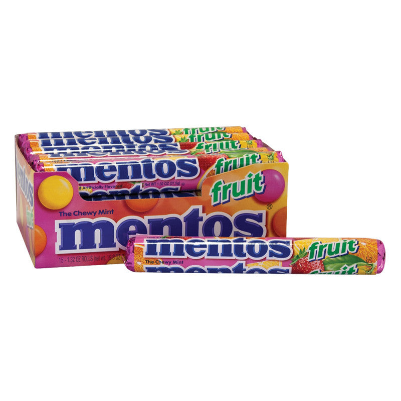 Wholesale Mentos Fruit 1.32 Oz Roll- Bulk