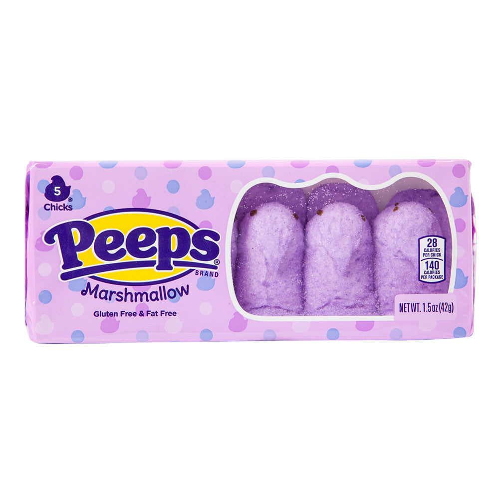 Peeps Lavender Chicks 5 Pc 1.5 Oz Tray