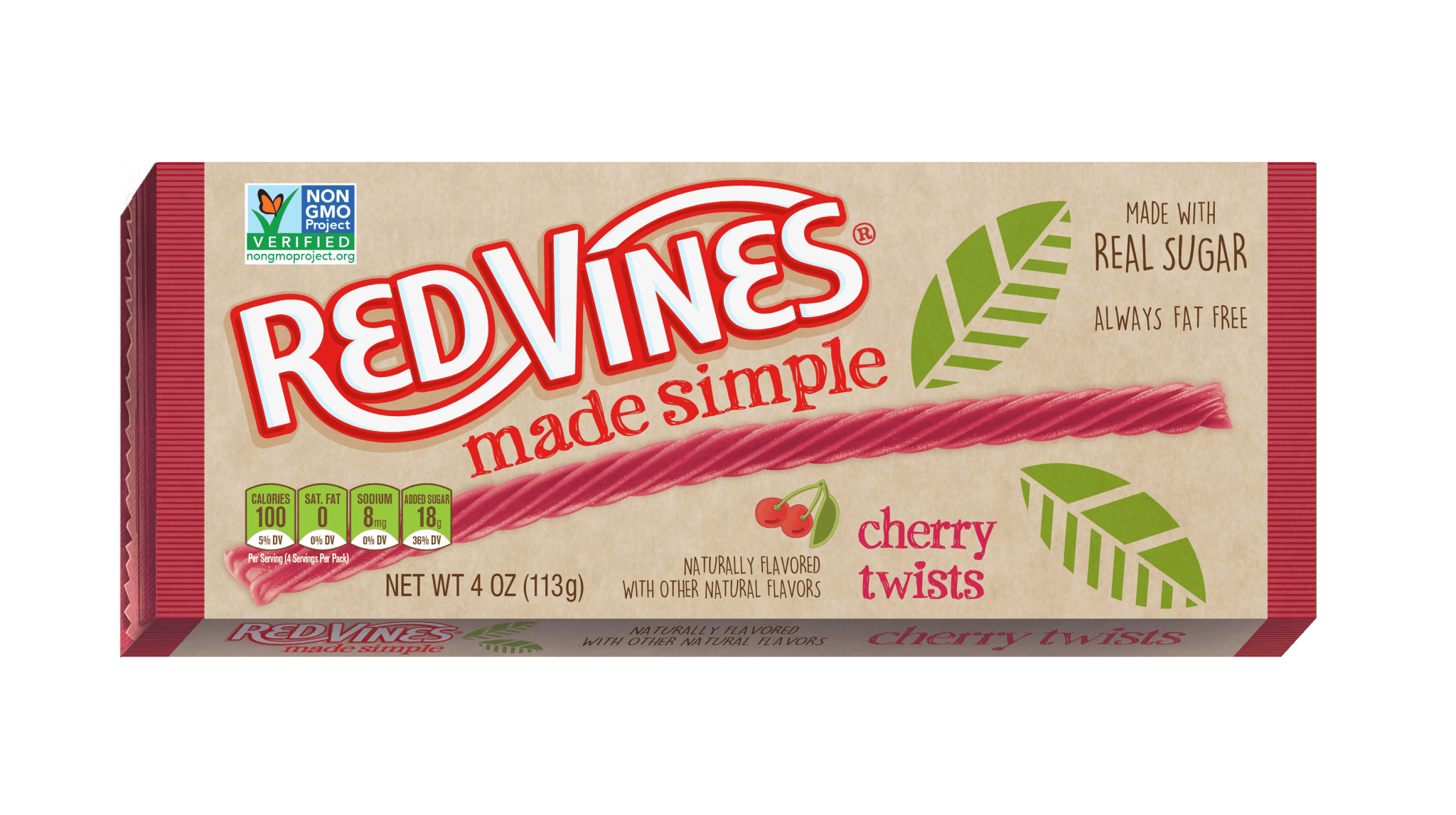 Wholesale RED VINES® Made Simple Cherry Licorice Twists, 12/4 oz Bulk