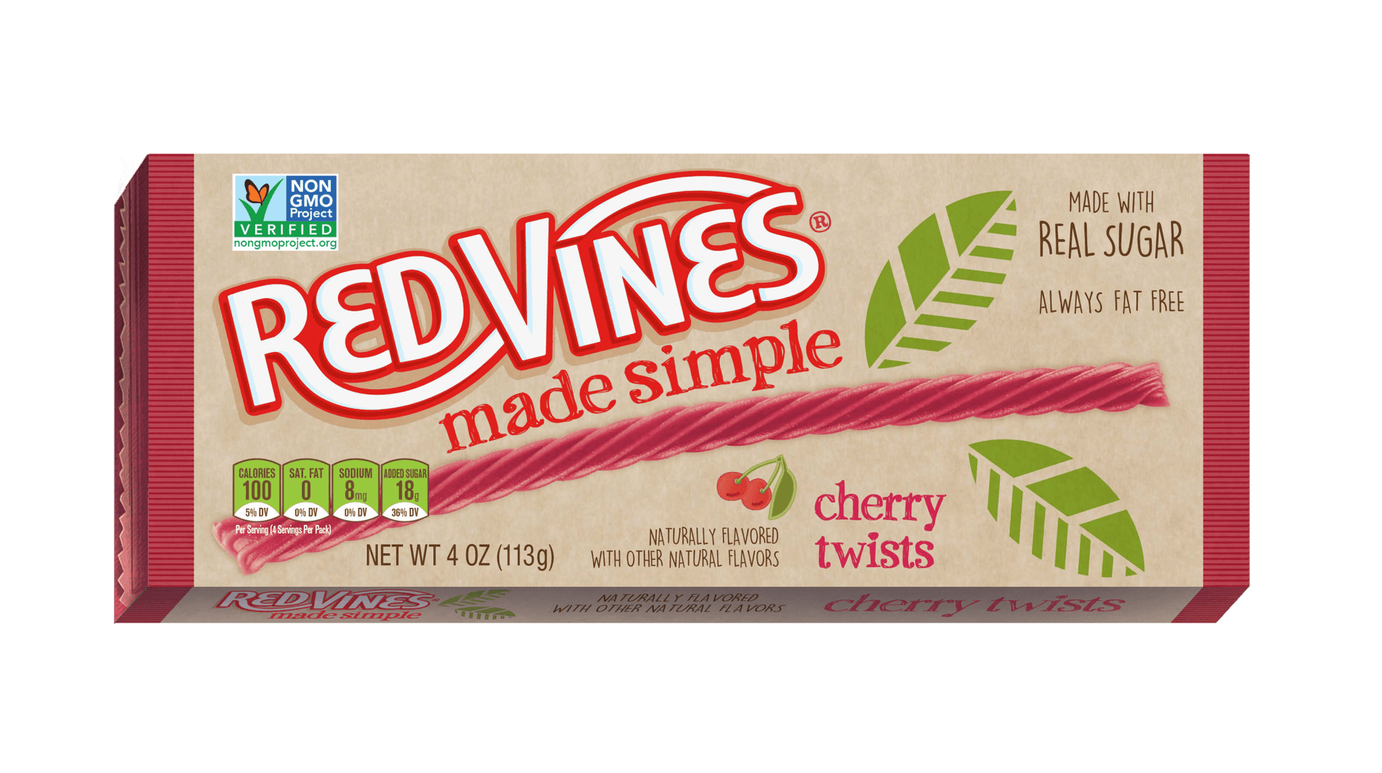 Wholesale RED VINES® Made Simple Cherry Licorice Twists, 12/4 oz- Bulk