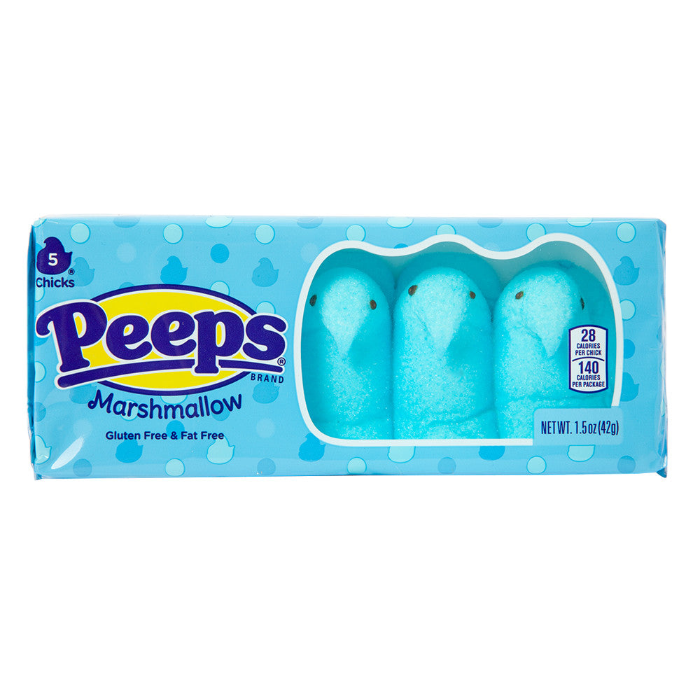 Peeps Blue Chicks 5 Pc 1.5 Oz Tray